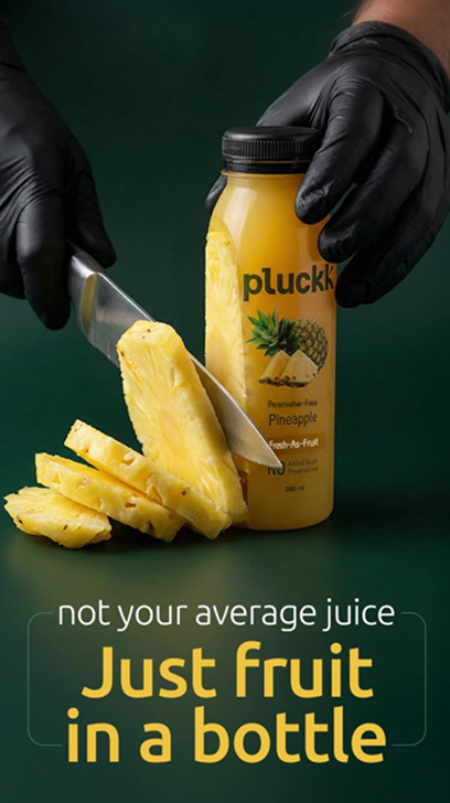 Pineapple juice product creative
